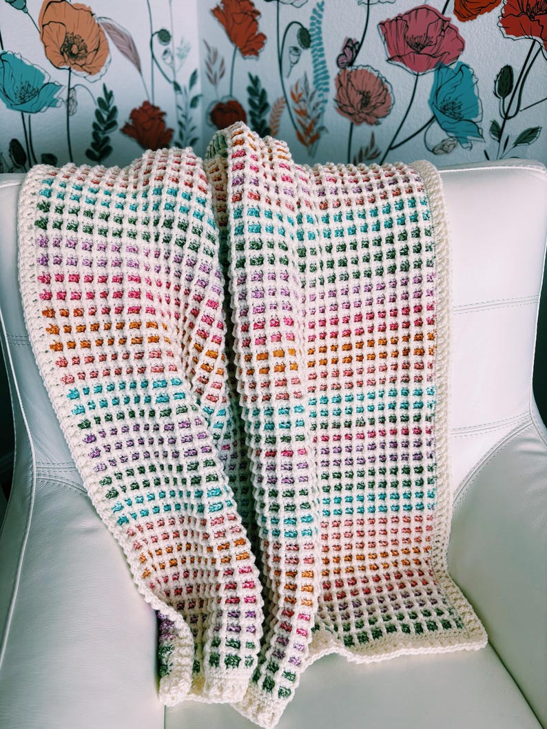 Waffle Blanket Crochet Pattern