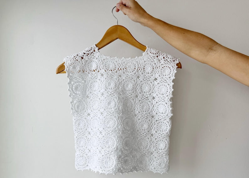 Granny Square Top Crochet Pattern