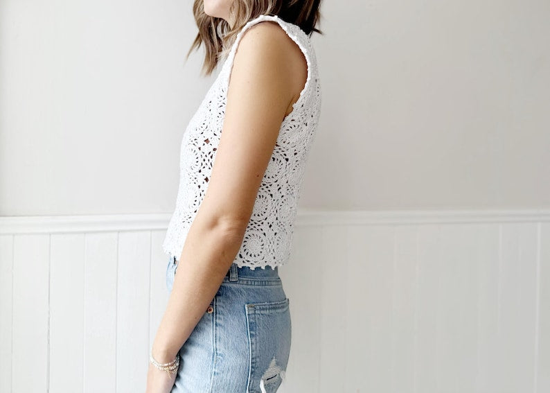 Granny Square Top Crochet Pattern