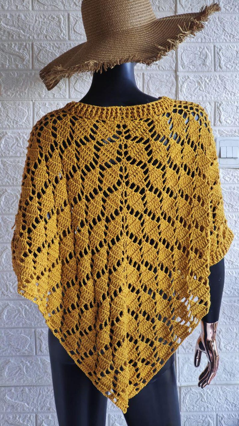 Leaf Poncho Crochet Pattern