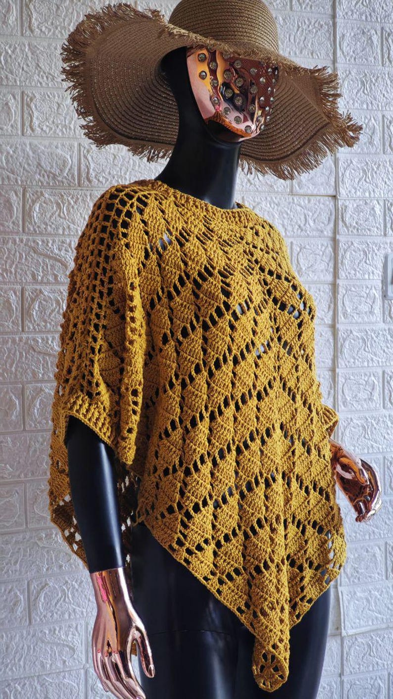 Leaf Poncho Crochet Pattern