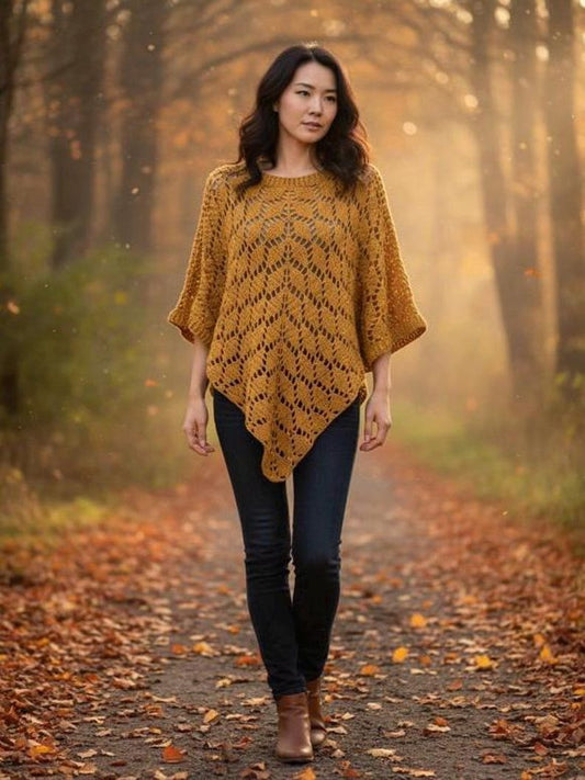 Leaf Poncho Crochet Pattern