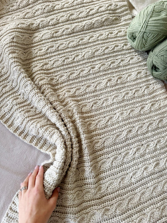 Textured Cable Afghan Crochet Pattern