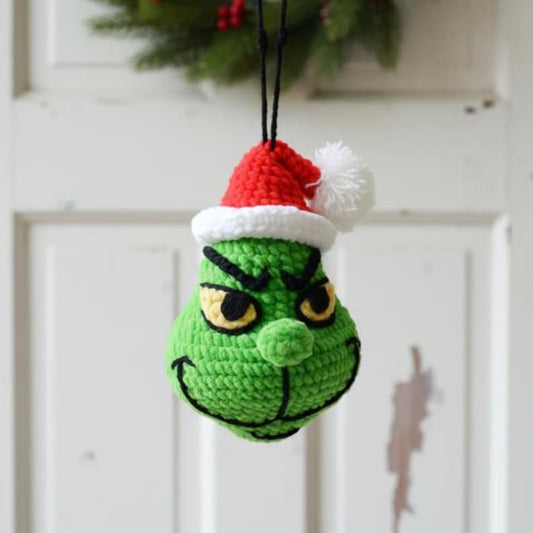 Grinch Ornament Crochet Pattern