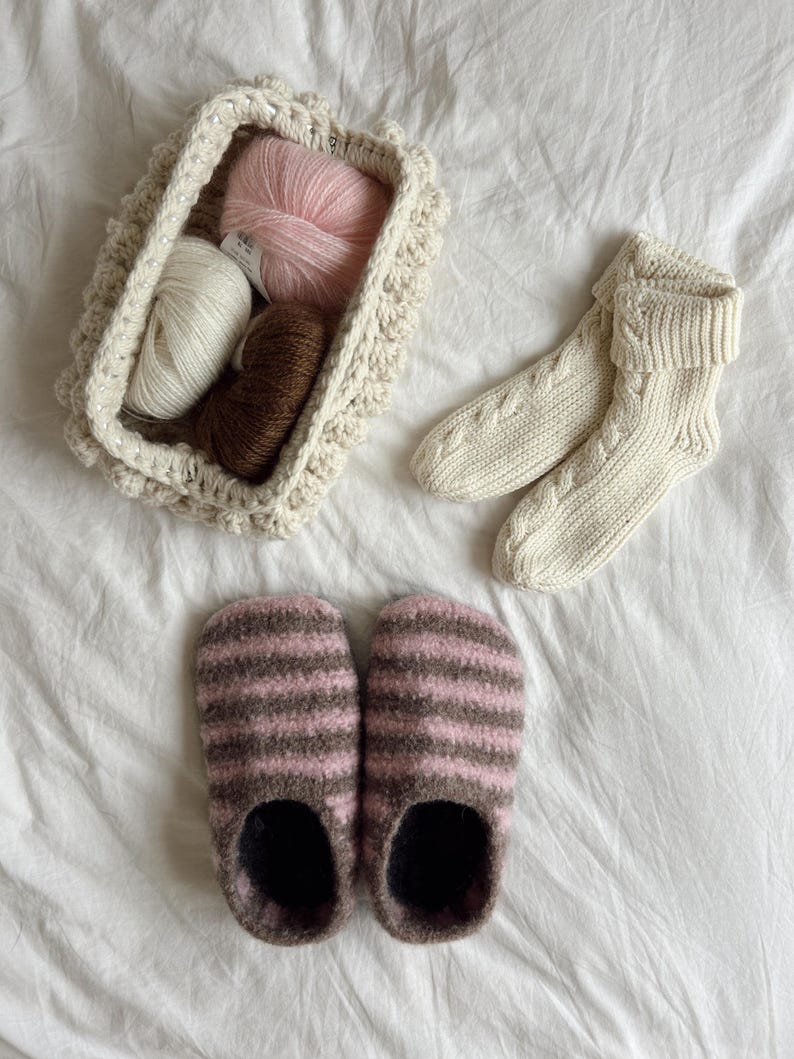 Felted Slippers Crochet Pattern