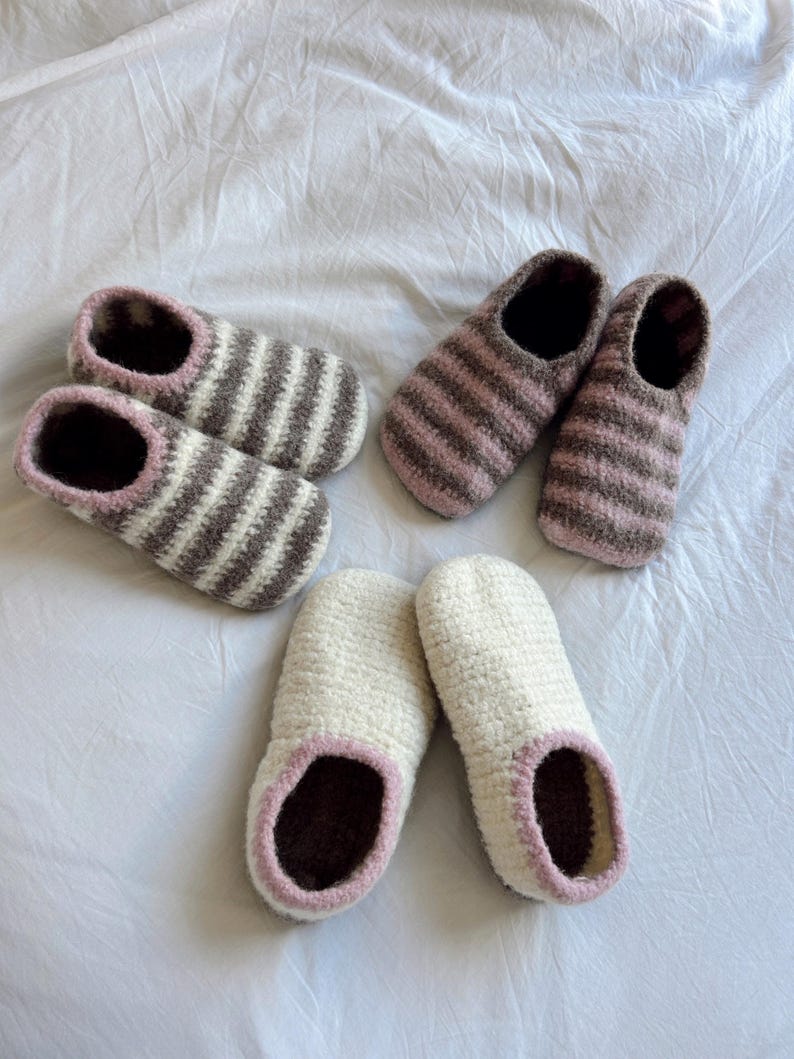 Felted Slippers Crochet Pattern