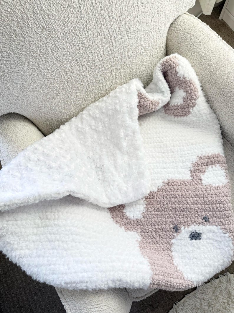Baby Bear Blanket Crochet  Pattern