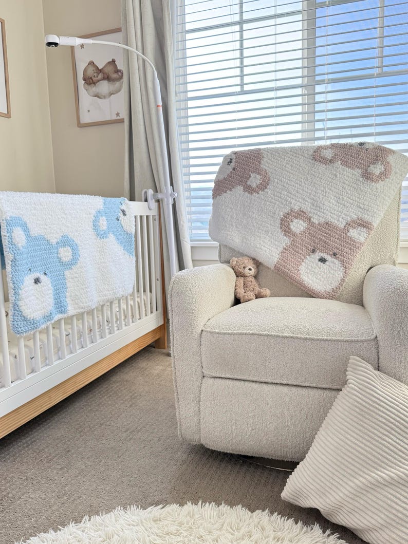 Baby Bear Blanket Crochet  Pattern