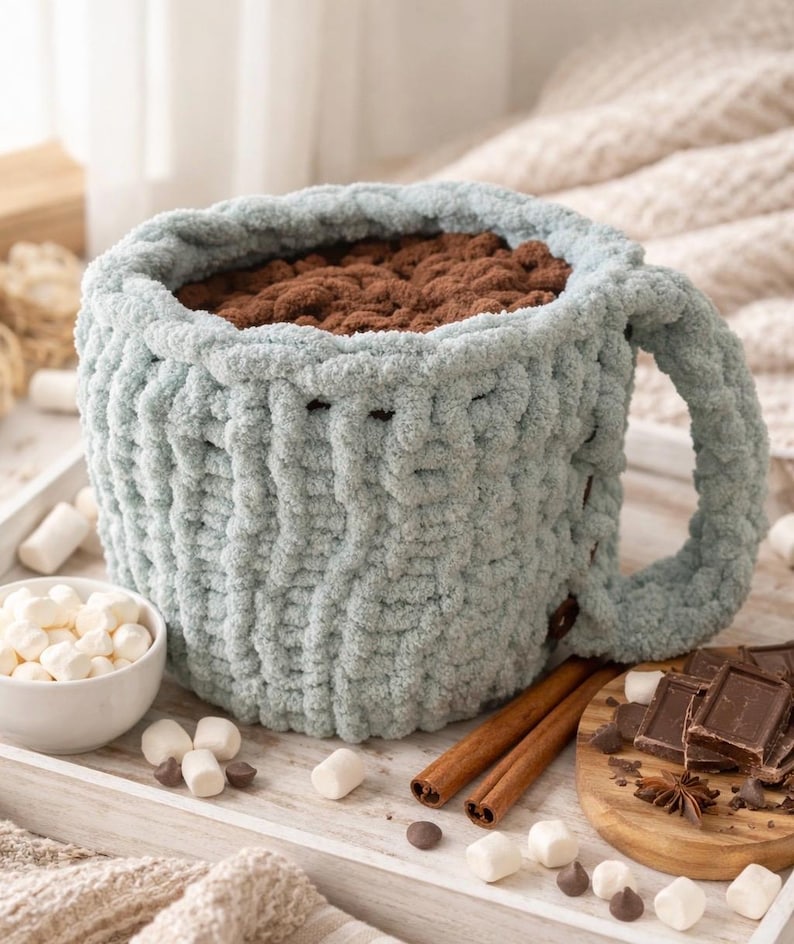 Cocoa Mug Blanket Crochet Pattern