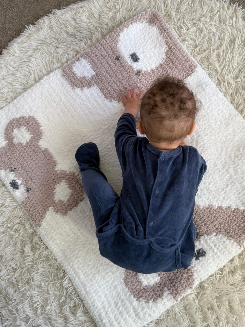 Baby Bear Blanket Crochet  Pattern