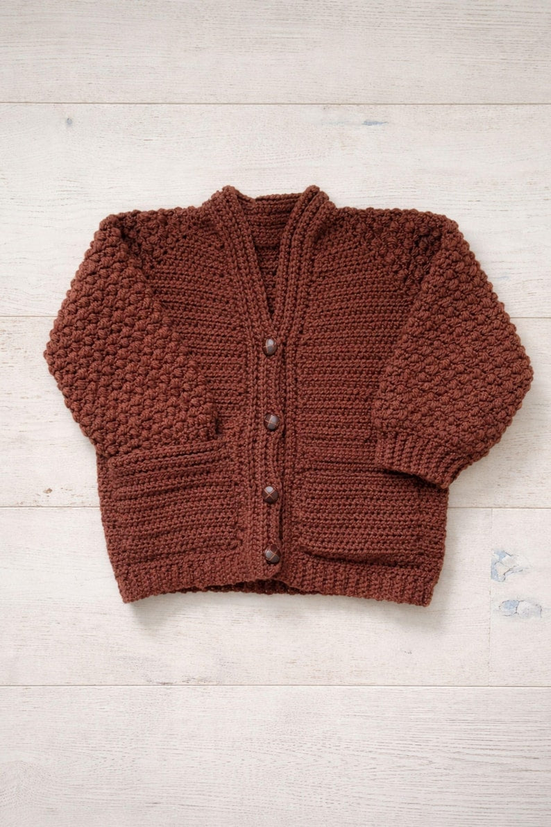 Oversized Kids Cardigan Crochet Pattern