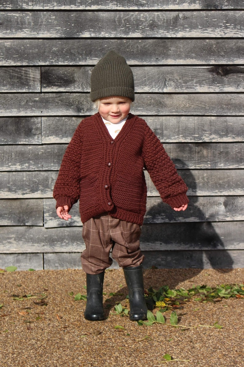 Oversized Kids Cardigan Crochet Pattern
