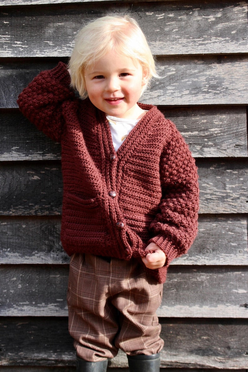 Oversized Kids Cardigan Crochet Pattern