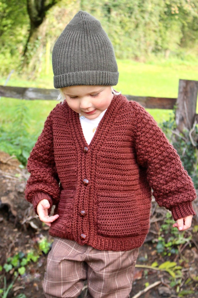 Oversized Kids Cardigan Crochet Pattern