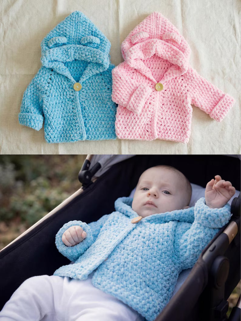 Bear Ear Hoodie Crochet Pattern