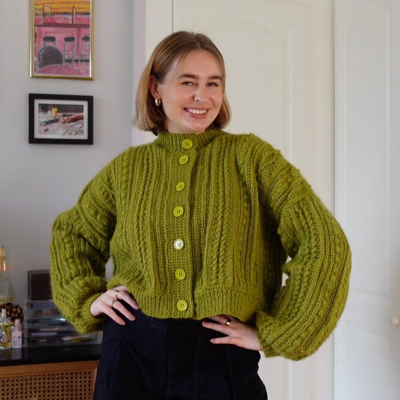 Cable Cardigan Crochet Pattern
