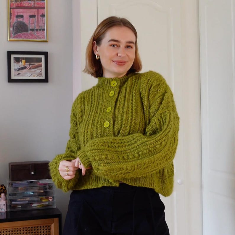 Cable Cardigan Crochet Pattern