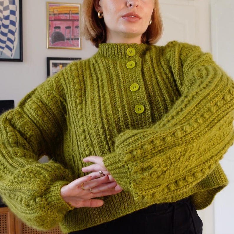 Cable Cardigan Crochet Pattern