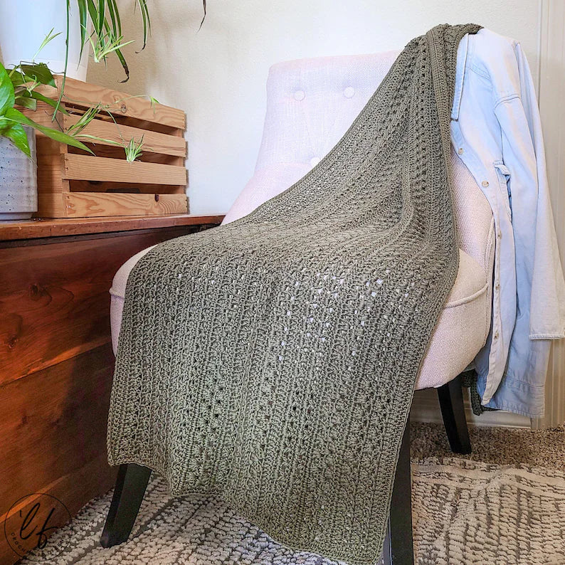 Textured Rectangle Shawl Crochet Pattern