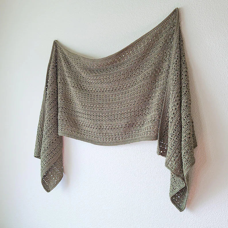 Textured Rectangle Shawl Crochet Pattern