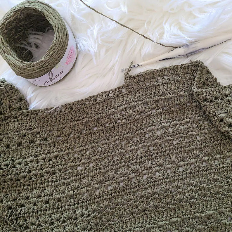 Textured Rectangle Shawl Crochet Pattern