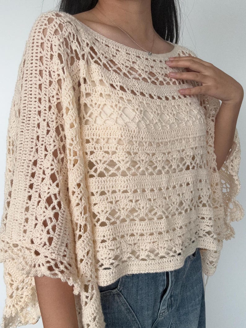 Lace Poncho Crochet Pattern