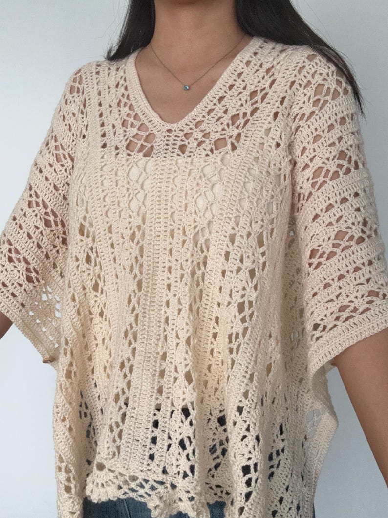 Lace Poncho Crochet Pattern