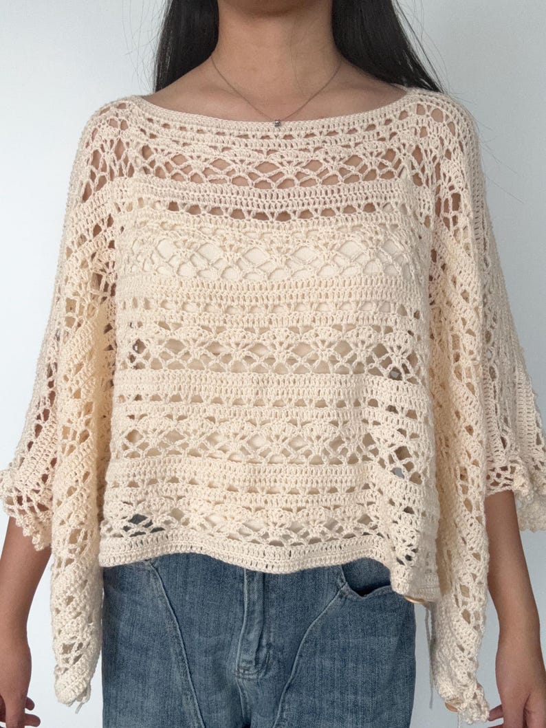 Lace Poncho Crochet Pattern