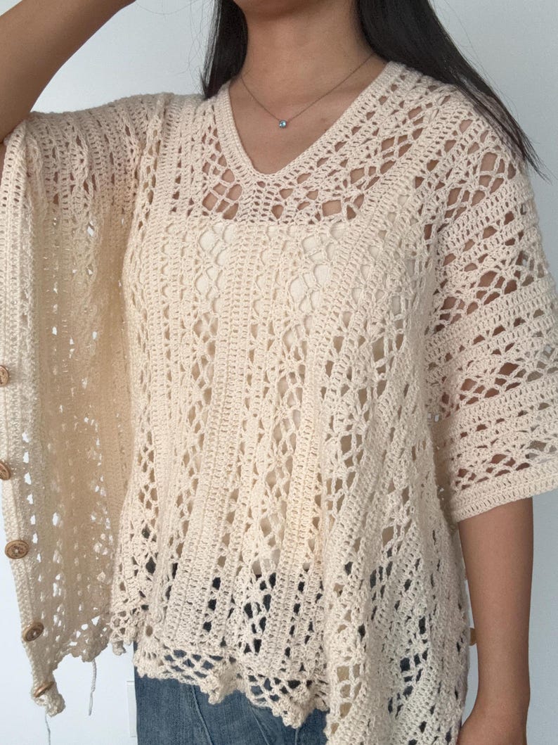 Lace Poncho Crochet Pattern