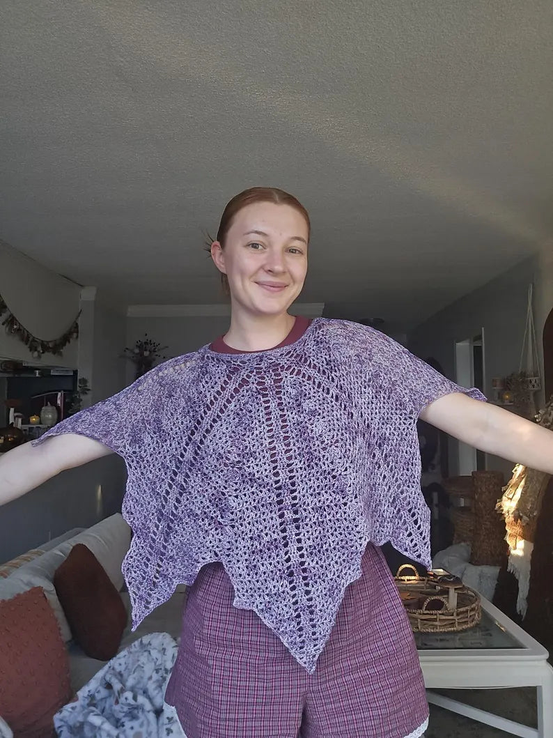 Autumn Leaf Poncho Crochet Pattern