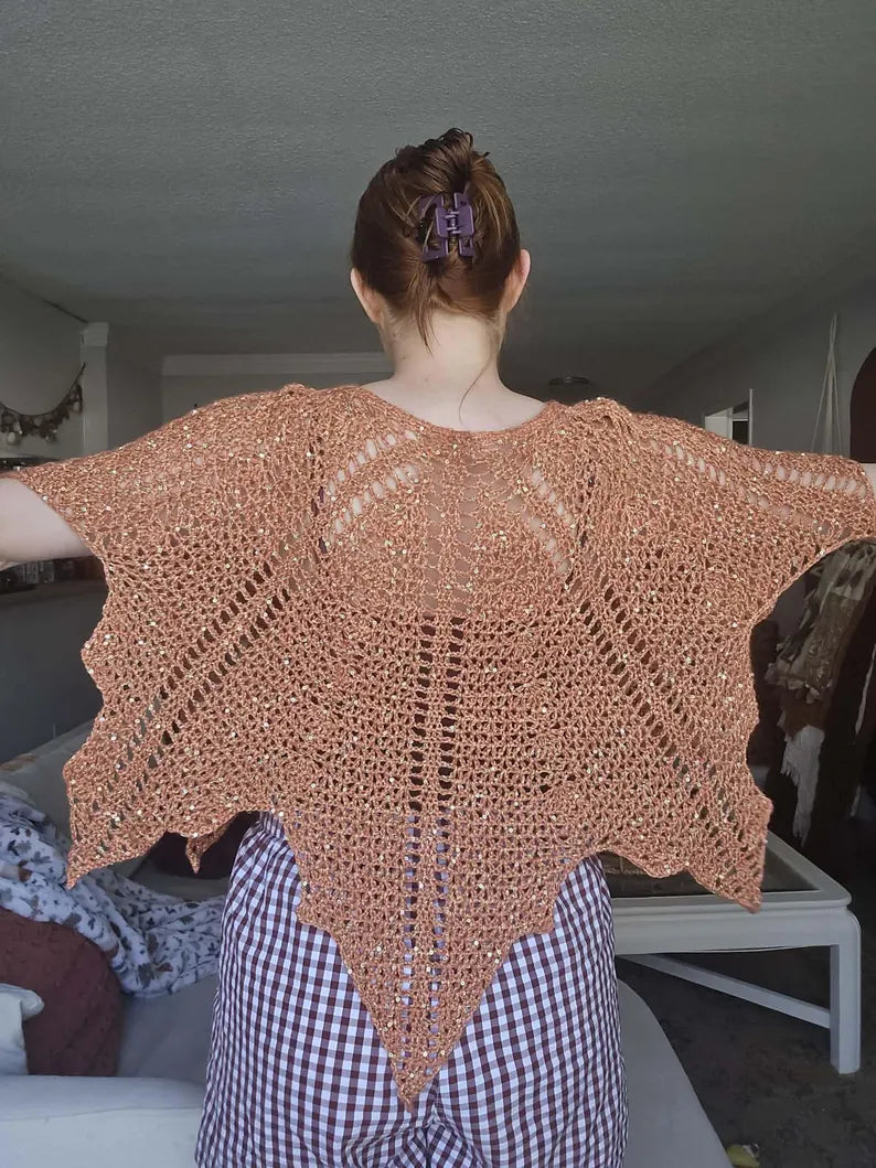 Autumn Leaf Poncho Crochet Pattern