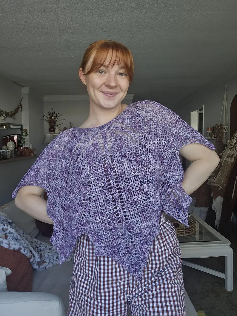 Autumn Leaf Poncho Crochet Pattern