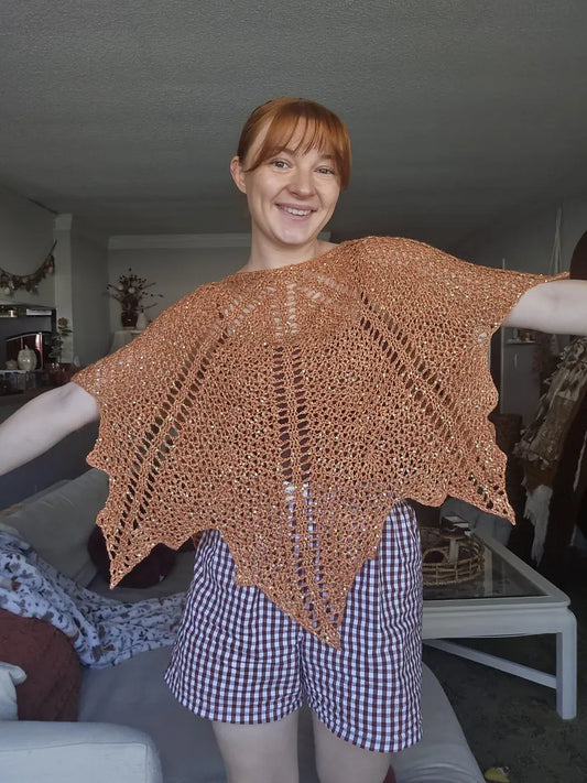 Autumn Leaf Poncho Crochet Pattern
