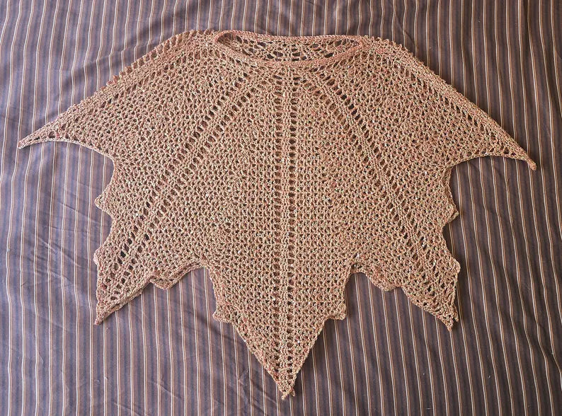 Autumn Leaf Poncho Crochet Pattern