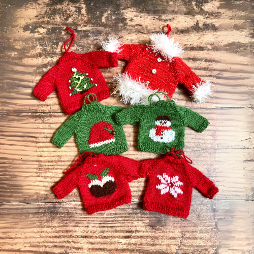 Sweater Tree Ornament Knitting Pattern
