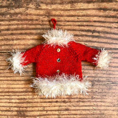 Sweater Tree Ornament Knitting Pattern