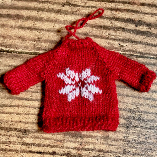 Sweater Tree Ornament Knitting Pattern
