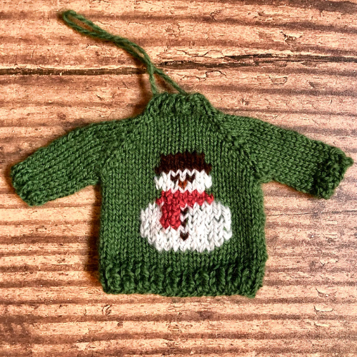 Sweater Tree Ornament Knitting Pattern